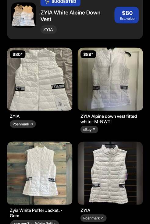 Eddie Bauer (S) & ZYIA Alpine down vest fitted (XS) BUNDLE - Picture 13 of 13